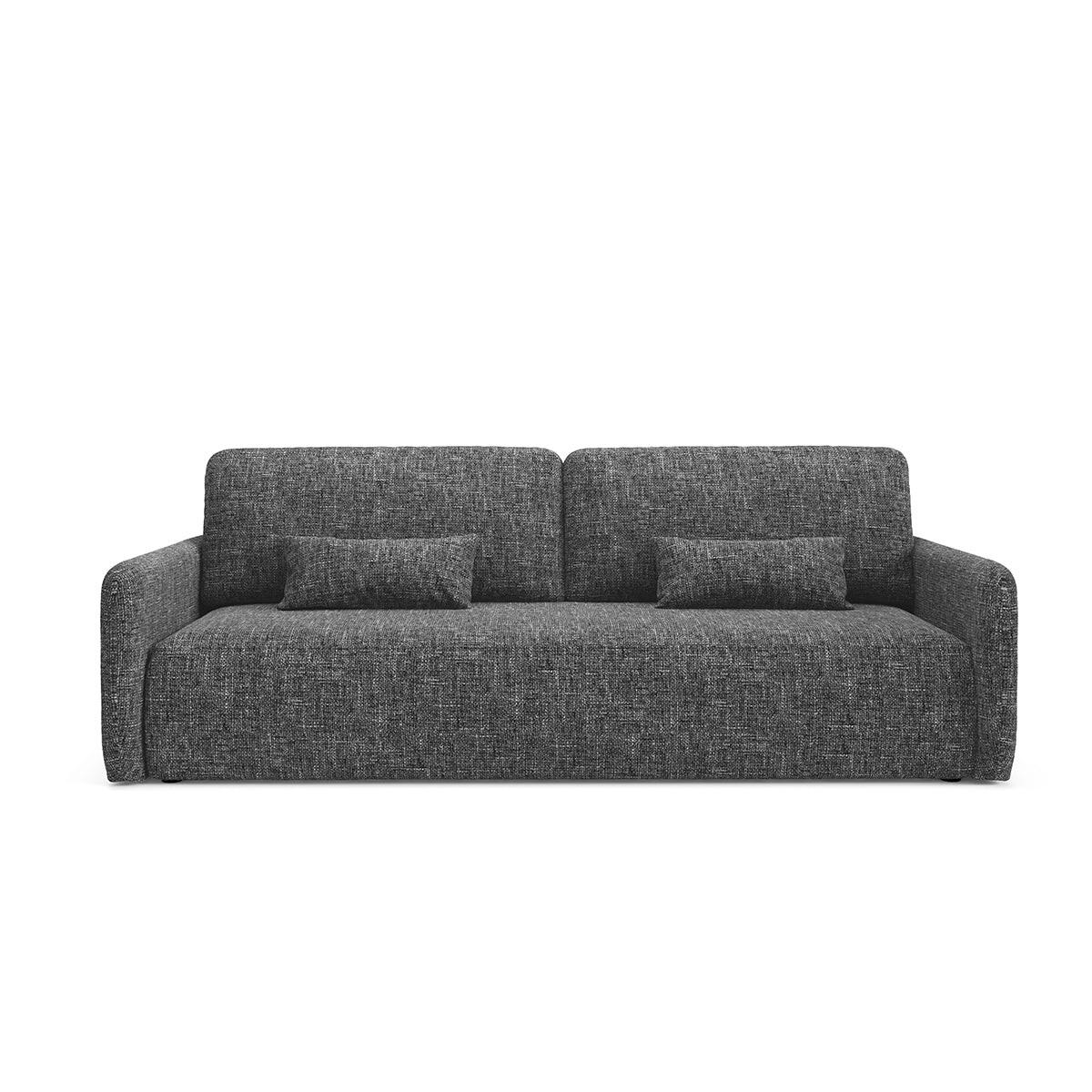 SOFA Lazarus 3 Sitzplätze Dunkelgrau - Grau, Holz (217/86/102cm) - Petits-meubles