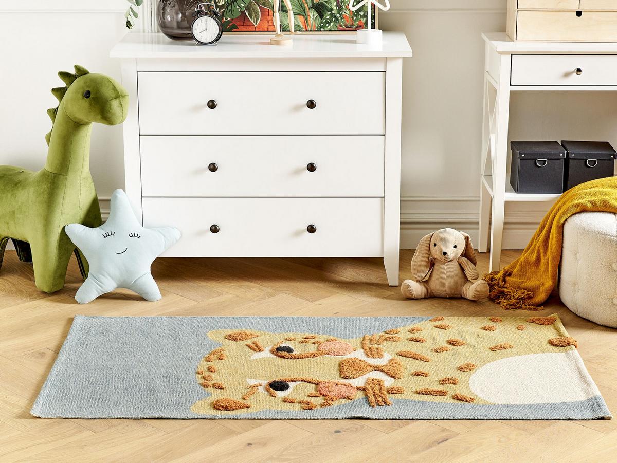KINDERTEPPICH Tangse 150/80 cm - Gelb, Textil (80/150cm) - Beliani