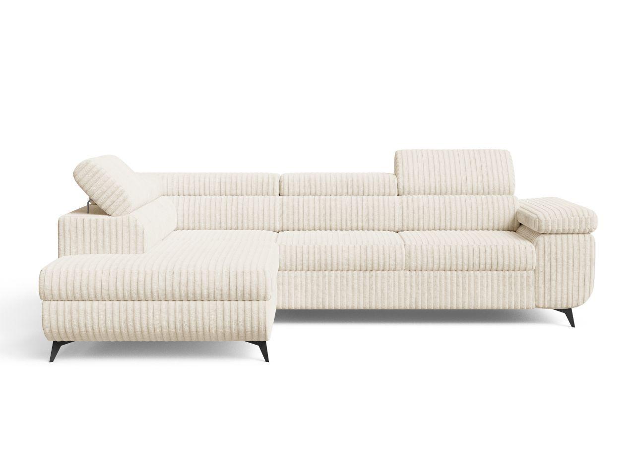 ECKSOFA Argon Beige Links - Beige/Schwarz, Holz/Textil (255/190cm) - Graingold
