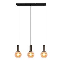 PENDELLEUCHTE Glorix 40/13/145 cm - Schwarz, Glas/Metall (40/13/145cm) - ZMH