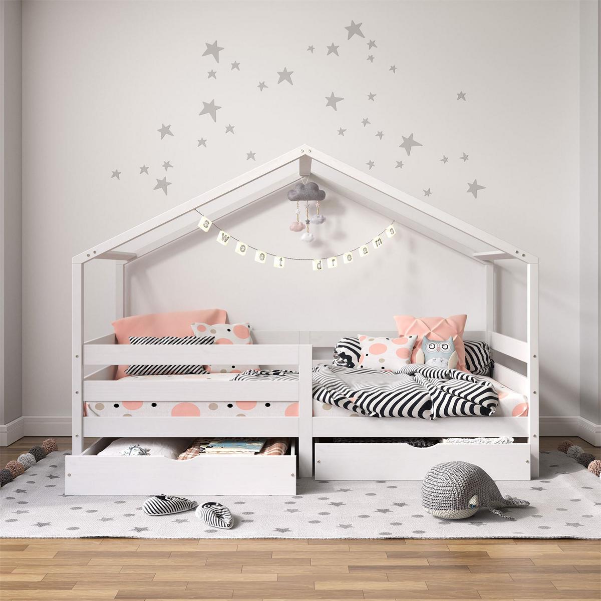 HAUSBETT ENA 90x190 cm weiß - Weiß, Holz (90/190cm) - IDIMEX