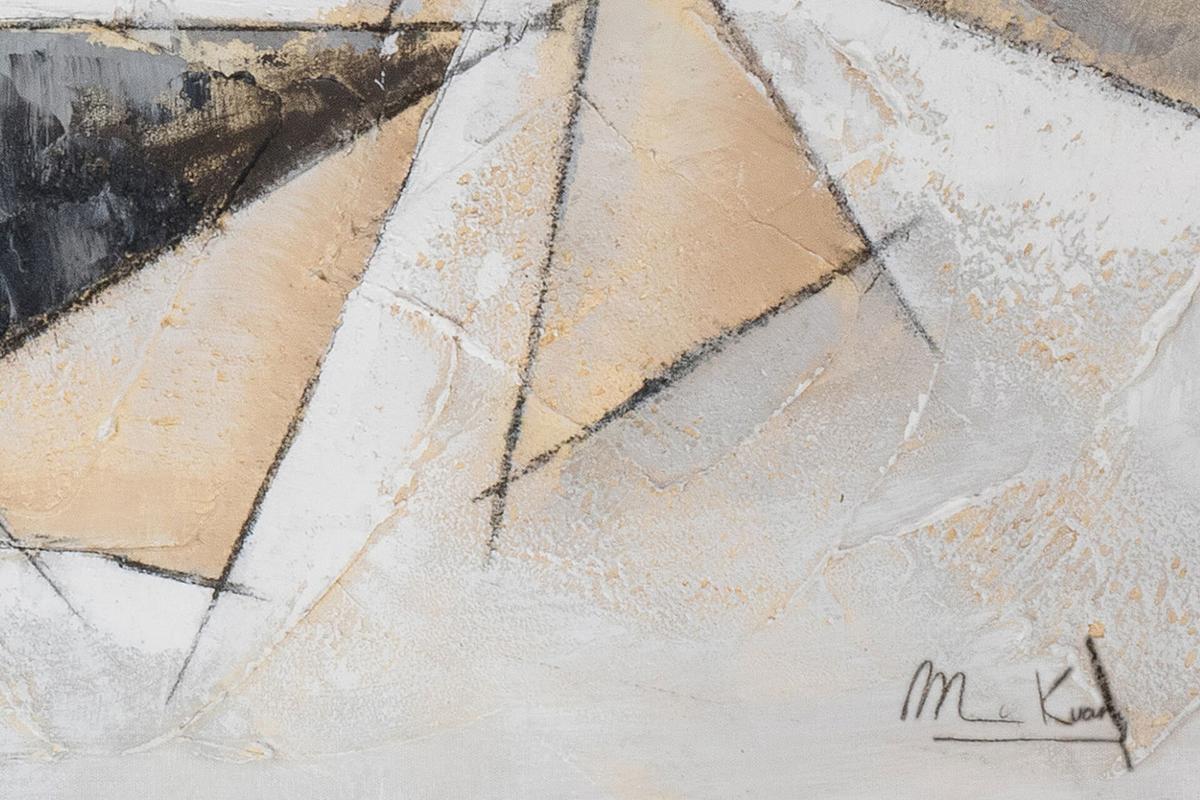 ACRYLBILD HANDGEMALT 120/80 cm - Braun/Grau, Holz/Textil (120/80cm) - KUNSTLOFT