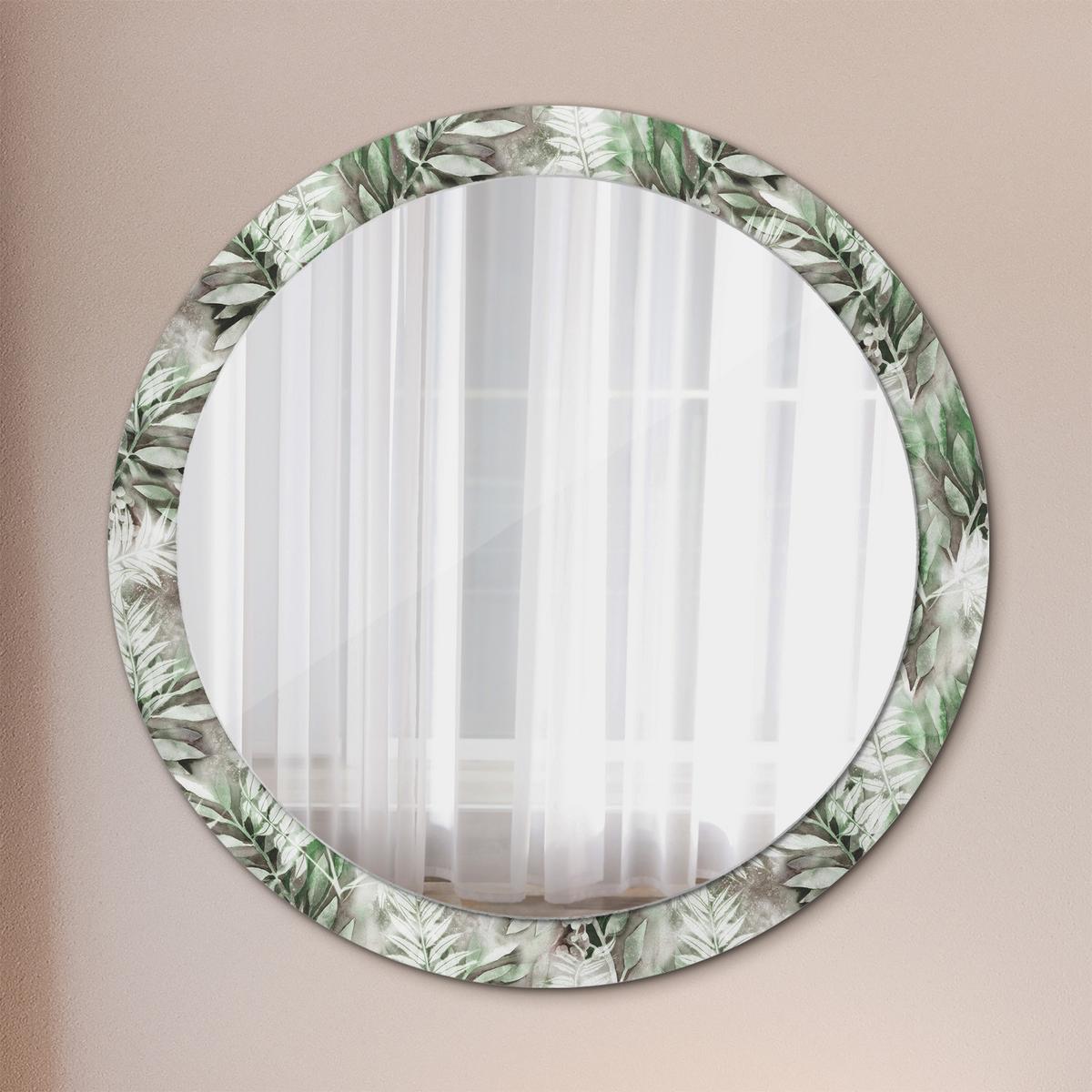 SPIEGEL Rund Ø 90 cm mit Aufdruck - Multicolor, Glas (90/90/0.4cm) - Wallfluent