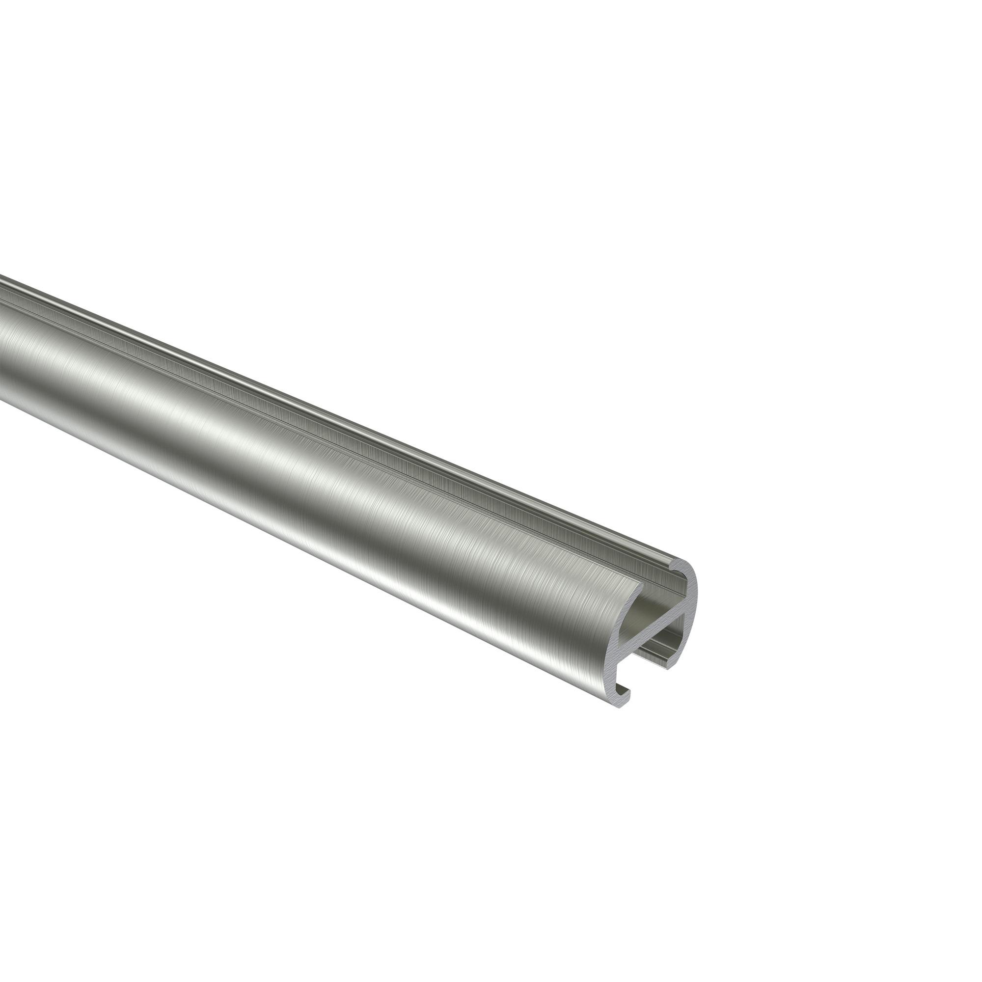 INNENLAUFPROFIL 120 cm, 16 mm Ø Edelstahl-Optik - Edelstahlfarben, Metall (120cm) - INTERDECO