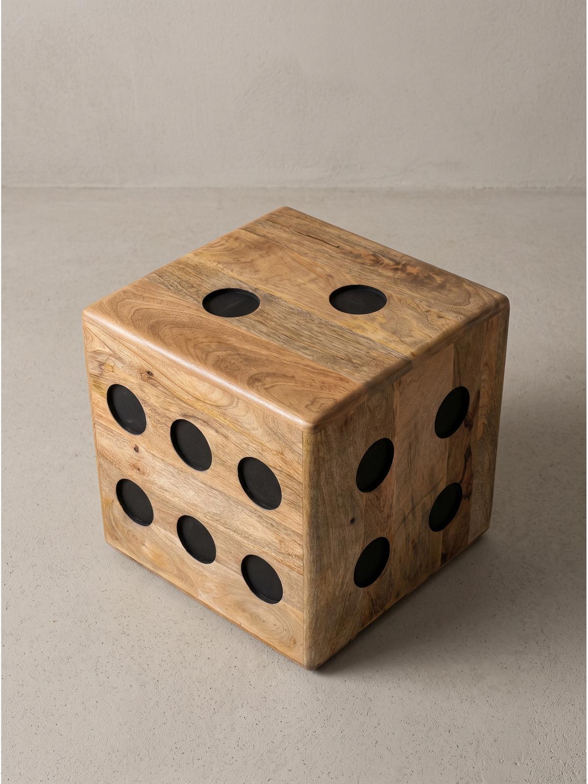 SITZHOCKER SINTRA, Mango Massivholz, 41 x 41 x 41 cm - Braun, Holz (41/41/41cm) - KADIMA DESIGN