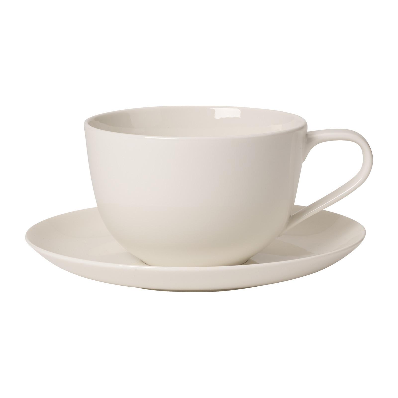FRÜHSTÜCKSTASSE MIT UNTERTASSE For Me weiß 300 ml - Weiß, Keramik (17.4/9.4/17.4cm) - Villeroy & Boch