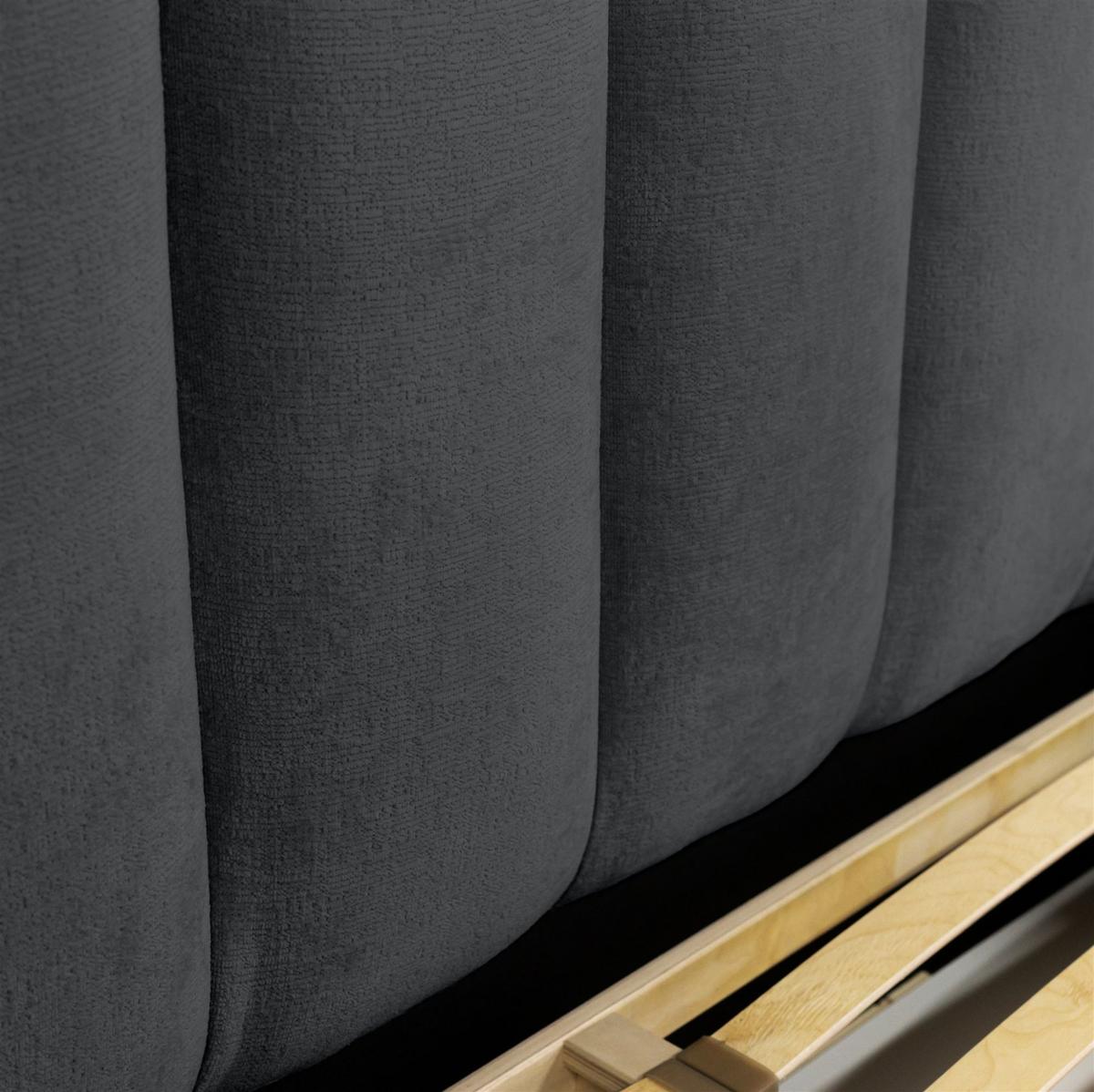 POLSTERBETT Heda Perfect Harmony - Anthrazit, Holzwerkstoff/Textil (160/200cm) - Fun Möbel