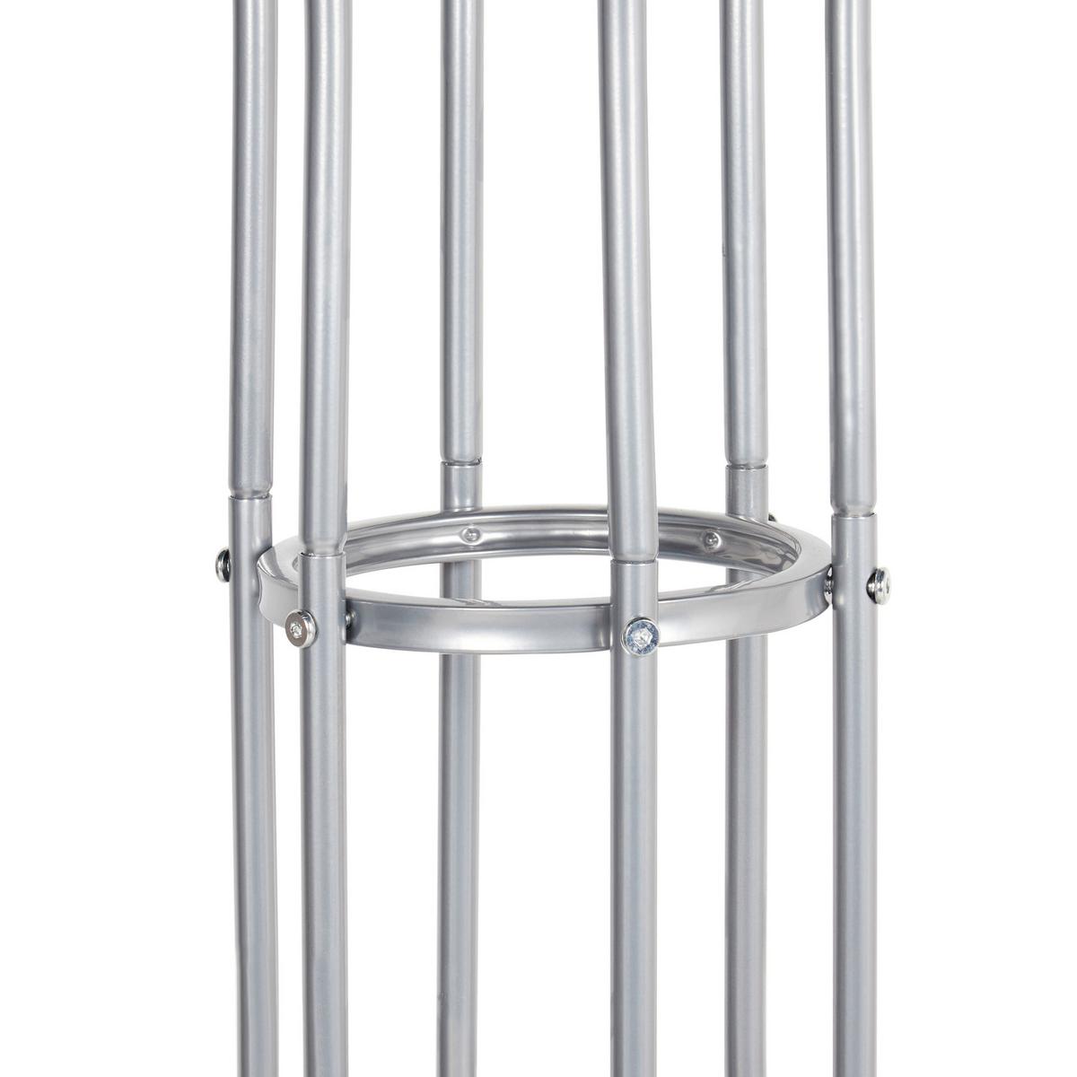 GARDEROBENSTÄNDER Metall silber 165 cm Ordway - Silberfarben, Metall (42/165/42cm) - Beliani
