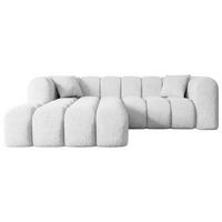 ECKSOFA Ottomane Links OLEA-L1 - 231x173x74 cm Weiß - Schwarz/Weiß, Holzwerkstoff/Kunststoff (190/242cm) - ALTDECOR