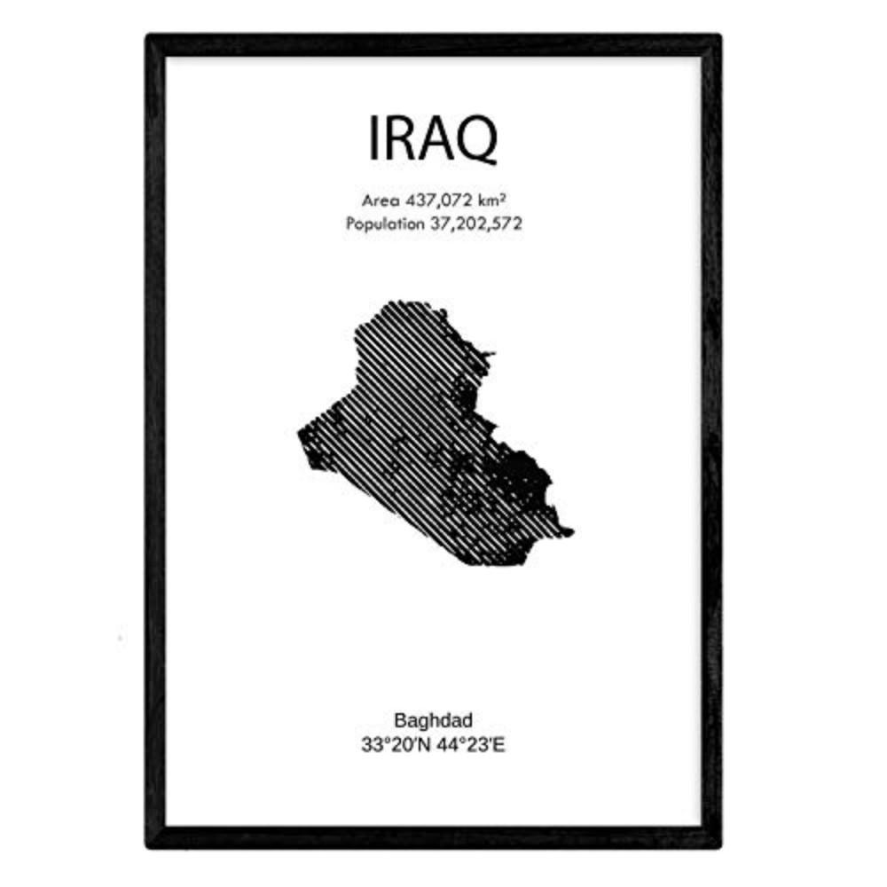 POSTER Länder & Kontinente Irak A3 Rahmenlos - Klar, Papier (29.7/5/42cm) - Nacnic