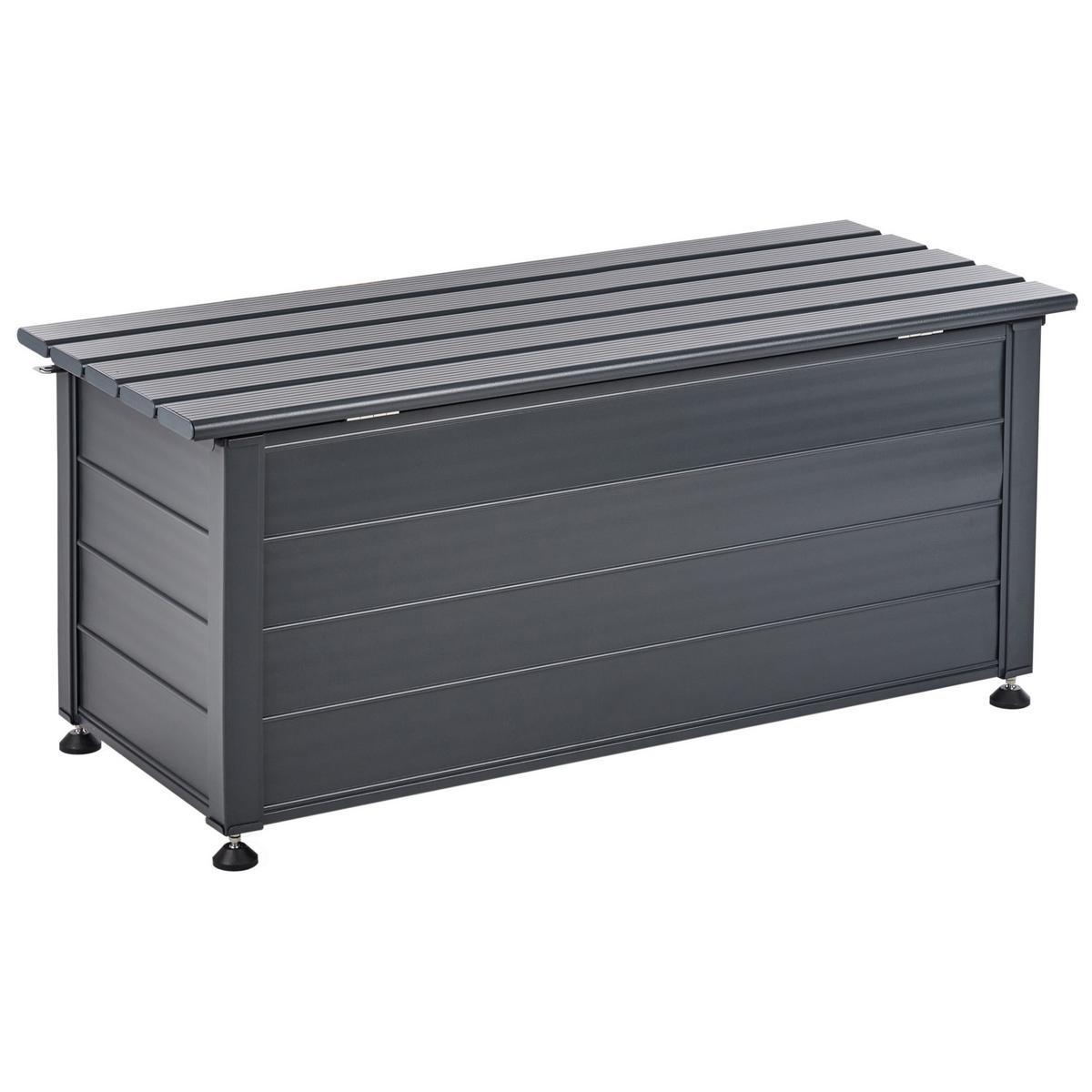 AUFBEWAHRUNGSBOX Grau Campalto - Grau, Metall (113/52/50cm) - Beliani