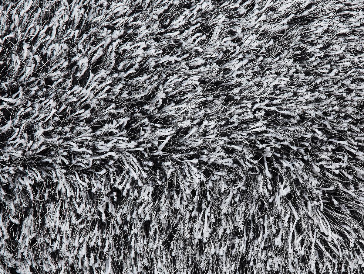 SHAGGY-TEPPICH Cide 140/140 cm - Schwarz, Kunststoff (140/140cm) - Beliani