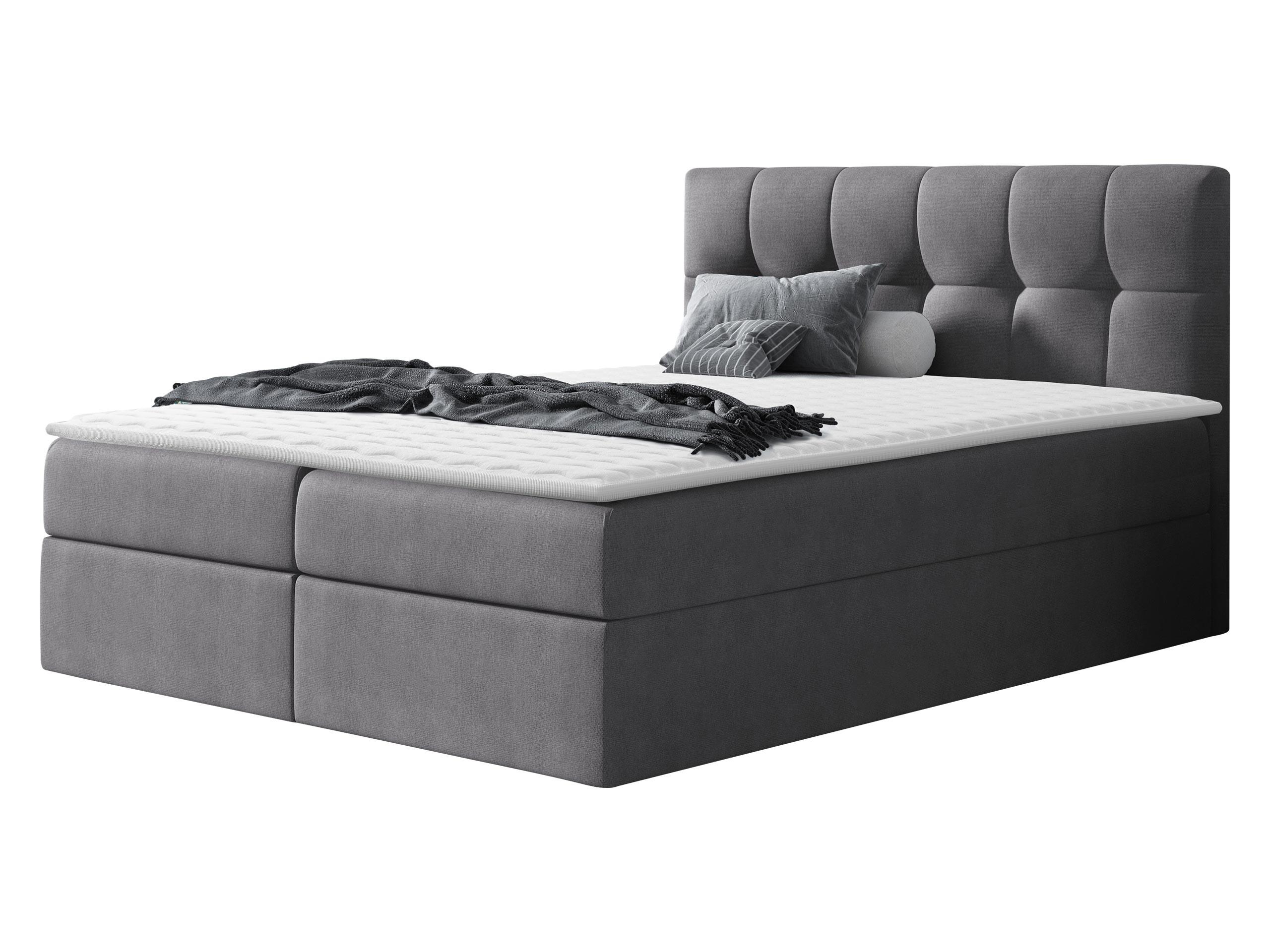 BOXBETT Rico - H3 - Grau, Holz/Textil (160/200cm) - MIRJAN24