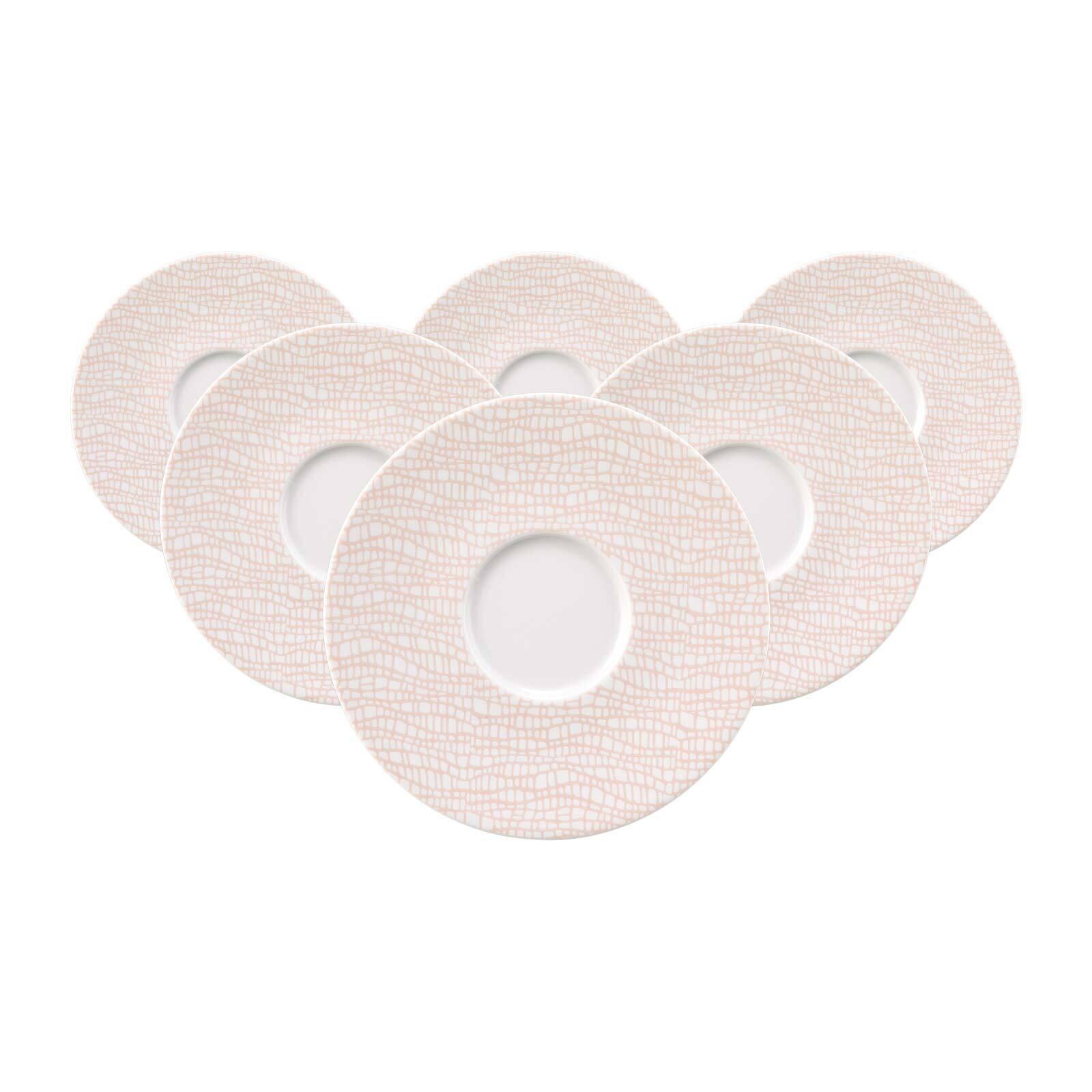 UNTERTASSEN Life Fashion Posh Rose ø 16,5 cm 6er Set - Rosa, Keramik (16.5cm) - Seltmann Weiden