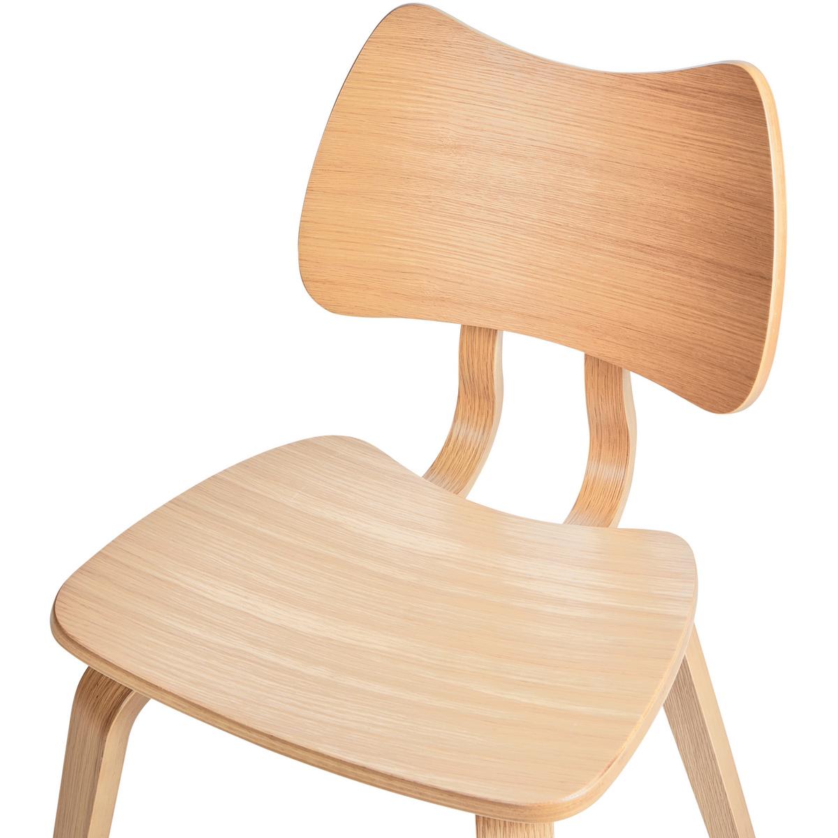 ESSZIMMERSTUHL 2er-Set Hellbraun Diana - Hellbraun, Holz (53/81/56cm) - Beliani