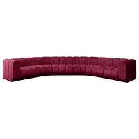 WOHNLANDSCHAFT modulares Sofa Lazro-U1 - 373x373x70 cm Bordeauxrot - Bordeaux, Holzwerkstoff/Textil (373/70/373cm) - ALTDECOR