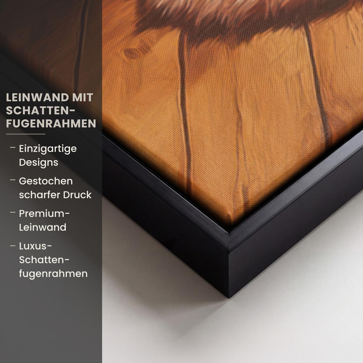 LEINWAND Bilder mit Rahmen - Winter - Weihnachten - Zuhause - Kamin - 60x90 - Bernsteinfarben, Textil (60/90cm) - MuchoWow