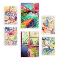 POSTER Set Mit 6 Essenz Der Natur A3 & A4 Rahmenlos - Klar, Papier (29/3cm) - Nacnic