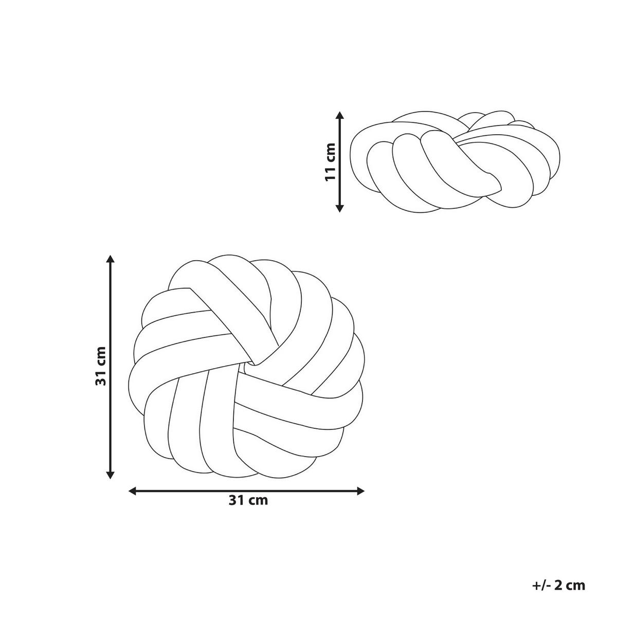 DEKOKISSEN Grau 31/31 cm Akola - Grau, Textil (31/31cm) - Beliani