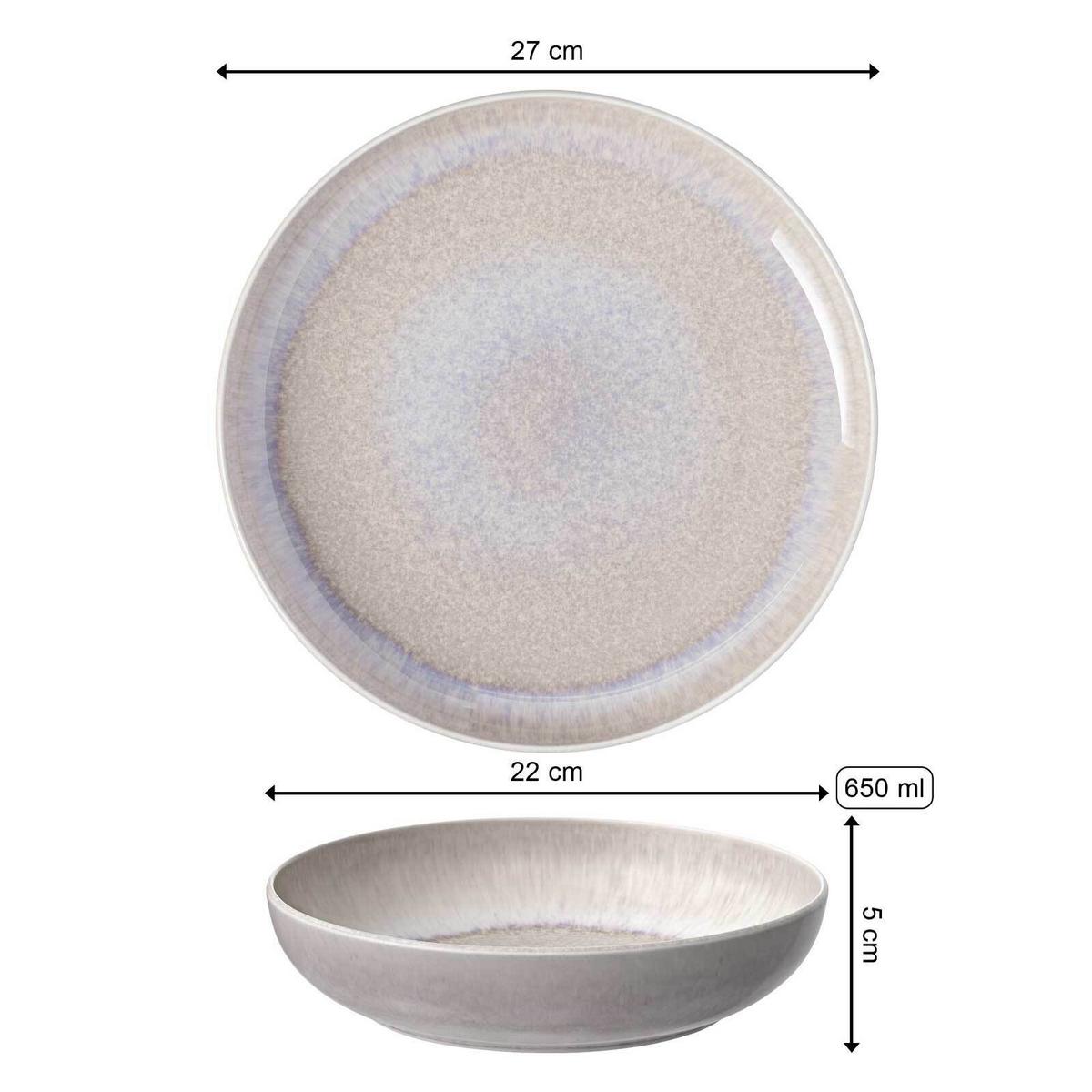 TAFEL-SET Perlemor Sand beige 4-tlg. - Beige, Keramik (28/22/38cm) - like.Villeroy & Boch