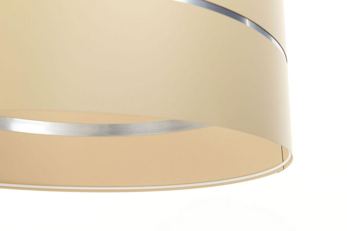 HÄNGELEUCHTE Silber 40/21 cm - Beige/Silberfarben, Kunststoff (40/0.6/21cm) - ONZENO