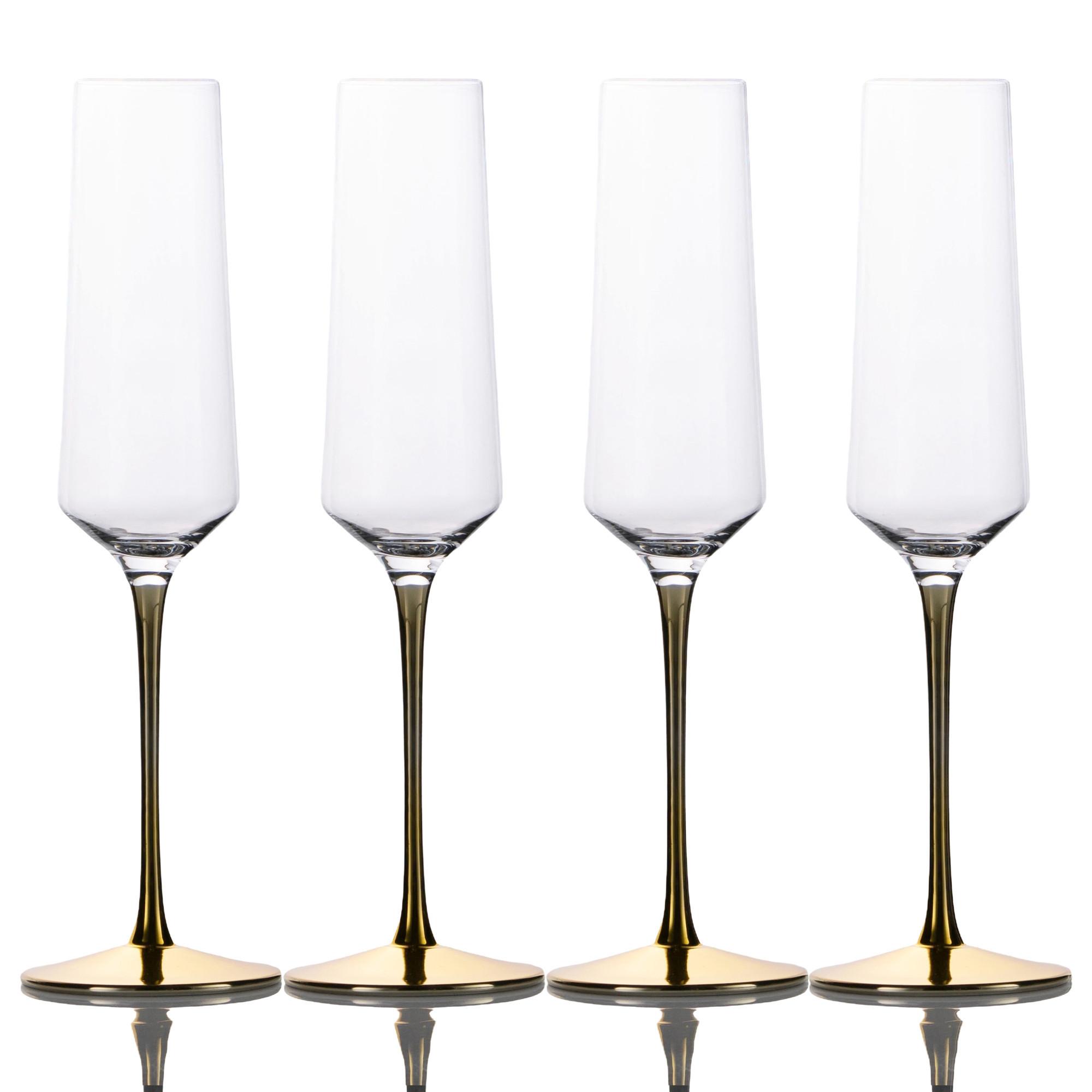 SEKTGLAS SET 200 ml (4-tlg) - Transparent, Glas (0.2L) - Intirilife