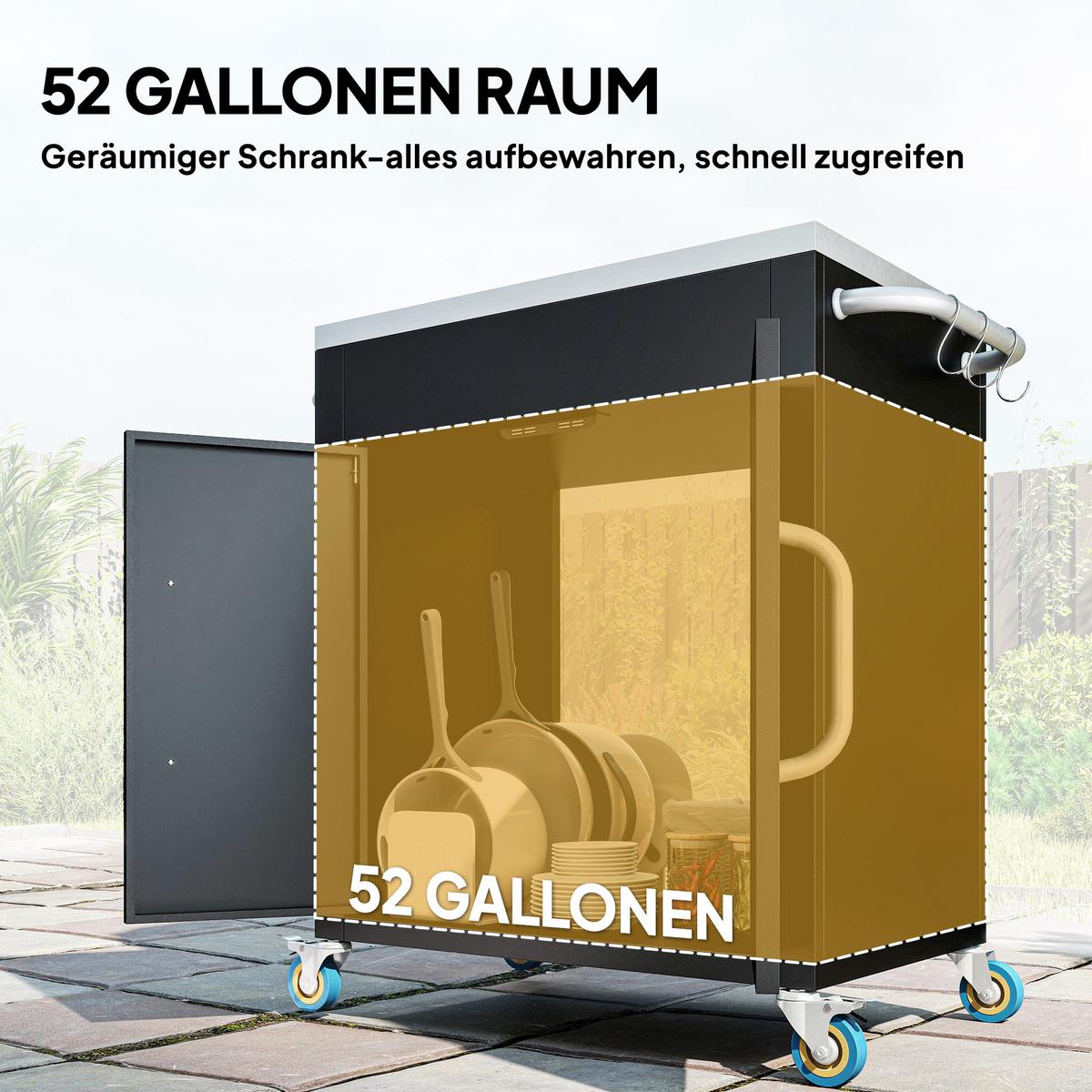 KÜCHENWAGEN, Eisen, Edelstahl, Schwarz - Schwarz, Metall (50/86.5/86cm) - HOMCOM
