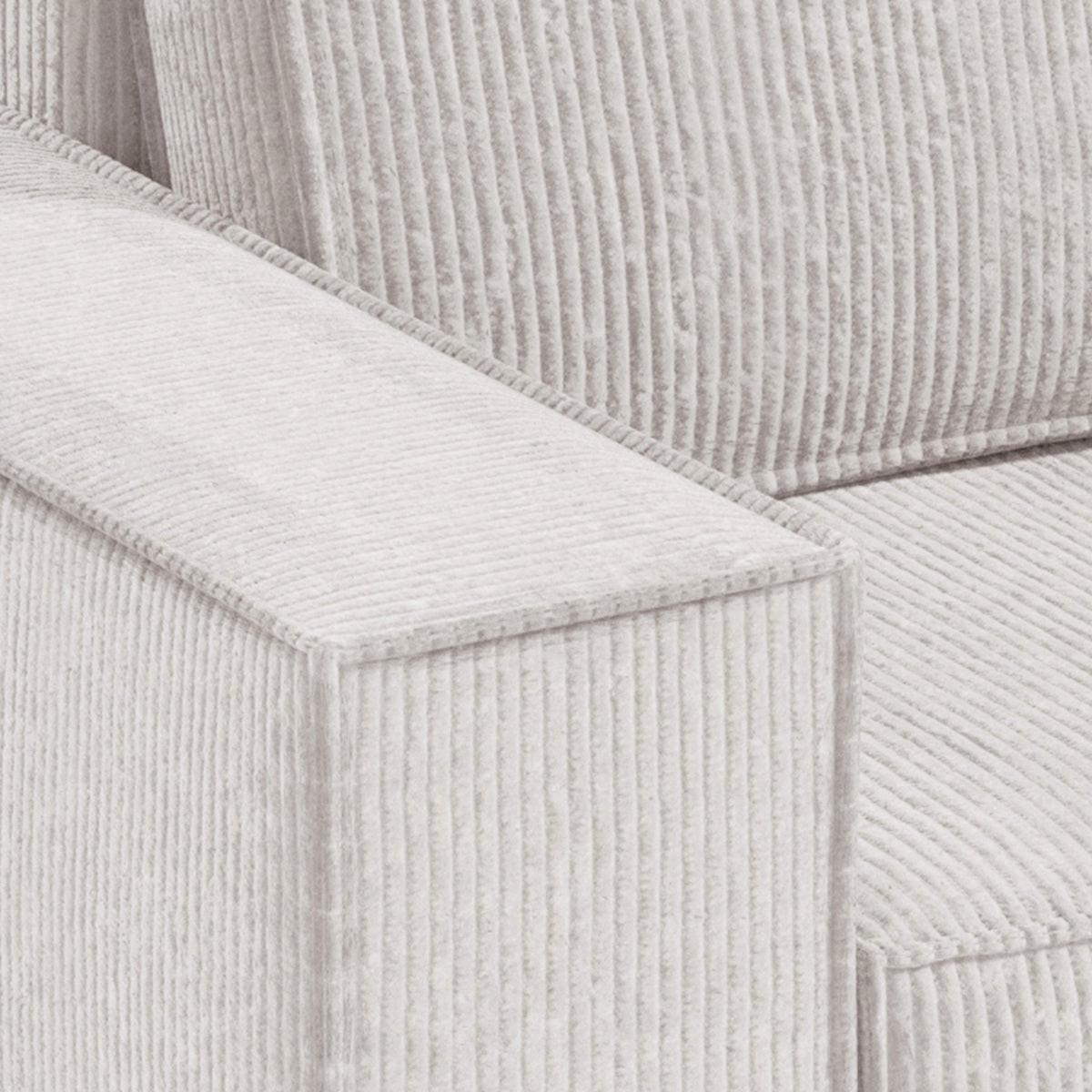ECKSOFA Isaac 3 Sitzplätze Weiß - Weiß, Holz (257/148cm) - Petits-meubles