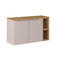 WASCHTISCHUNTERSCHRANK 100.4cm Riva Kaschmir und Holz - Beige, Holzwerkstoff (100.4/59.5/40cm) - Petits-meubles