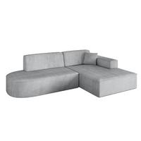 ECKSOFA Ottomane Rechts IREA-L1-v4 - 232x165x77 cm Grau - Grau, Holzwerkstoff/Textil (232/165cm) - ALTDECOR