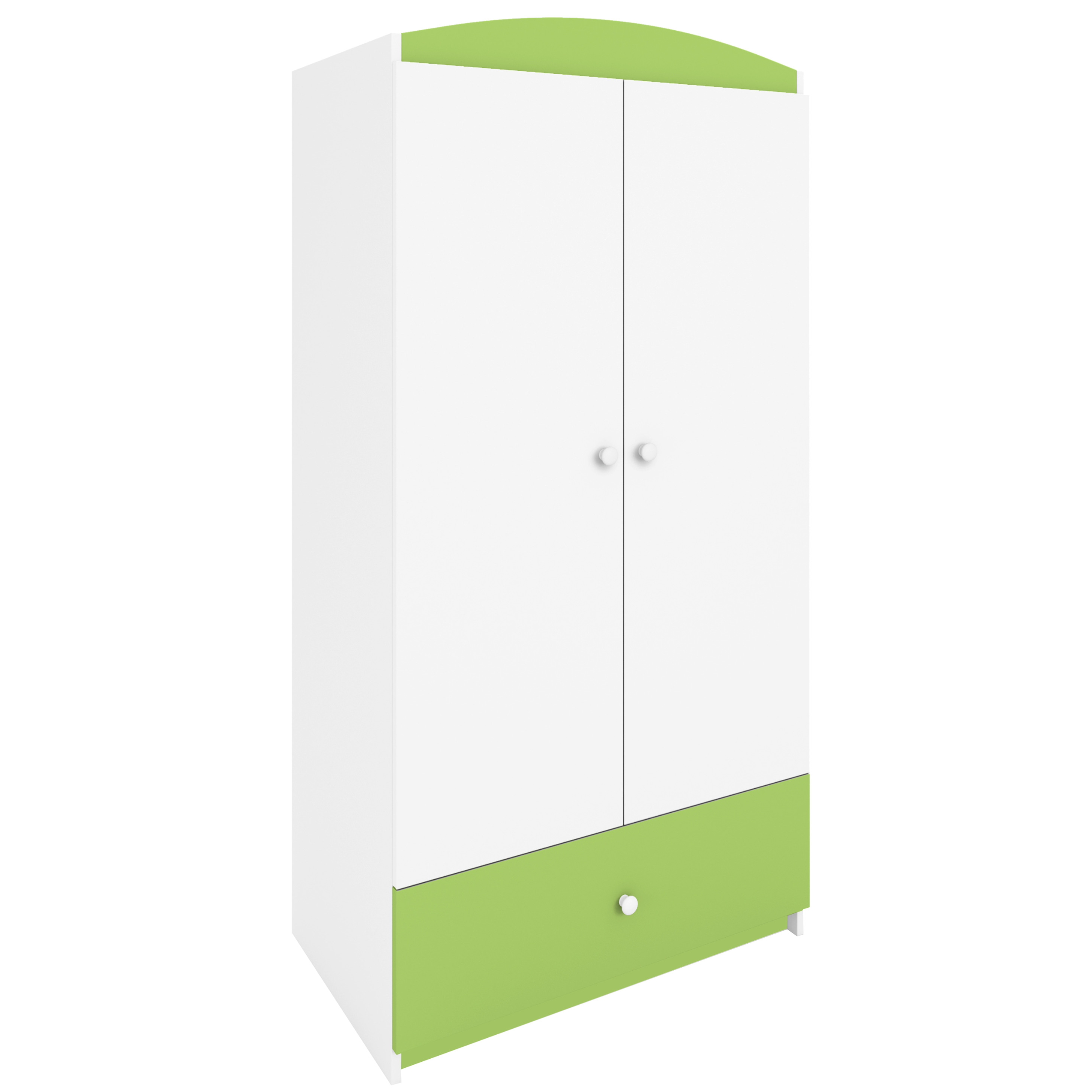 KINDERKLEIDERSCHRANK Basic - Grün, Holzwerkstoff (90/175/52cm) - RAUMHIRSCH FURNITURE