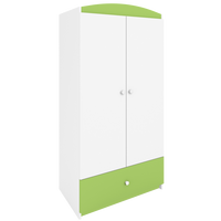 KINDERKLEIDERSCHRANK Basic - Grün, Holzwerkstoff (90/175/52cm) - RAUMHIRSCH FURNITURE