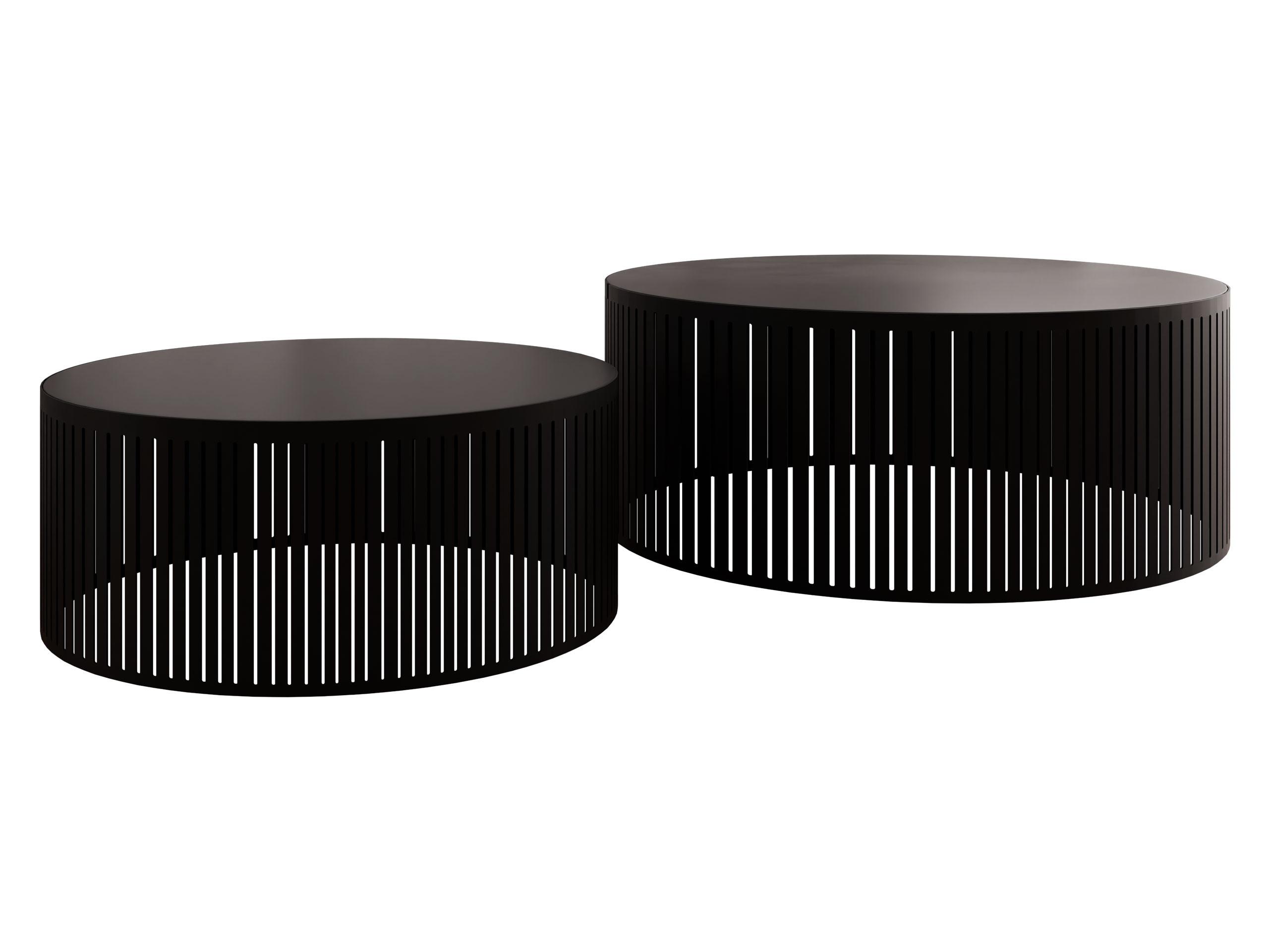 COUCHTISCH-SET Velede - Schwarz, Holzwerkstoff/Metall (75/75/30cm) - MIRJAN24