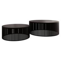 COUCHTISCH-SET Velede - Schwarz, Holzwerkstoff/Metall (75/75/30cm) - MIRJAN24