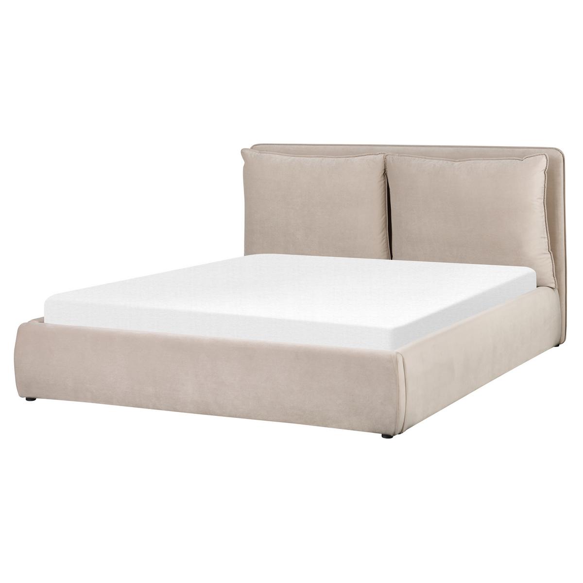 BETT 160/200cm Beige Bajonna - Beige, Textil (160/200cm) - Beliani