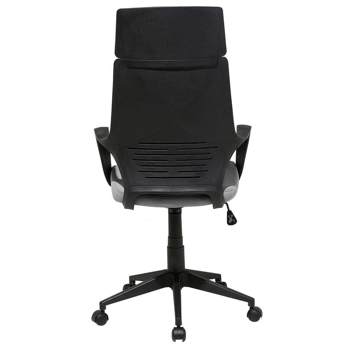 BÜROSTUHL Grau Delight - Grau, Textil (64/116/64cm) - Beliani