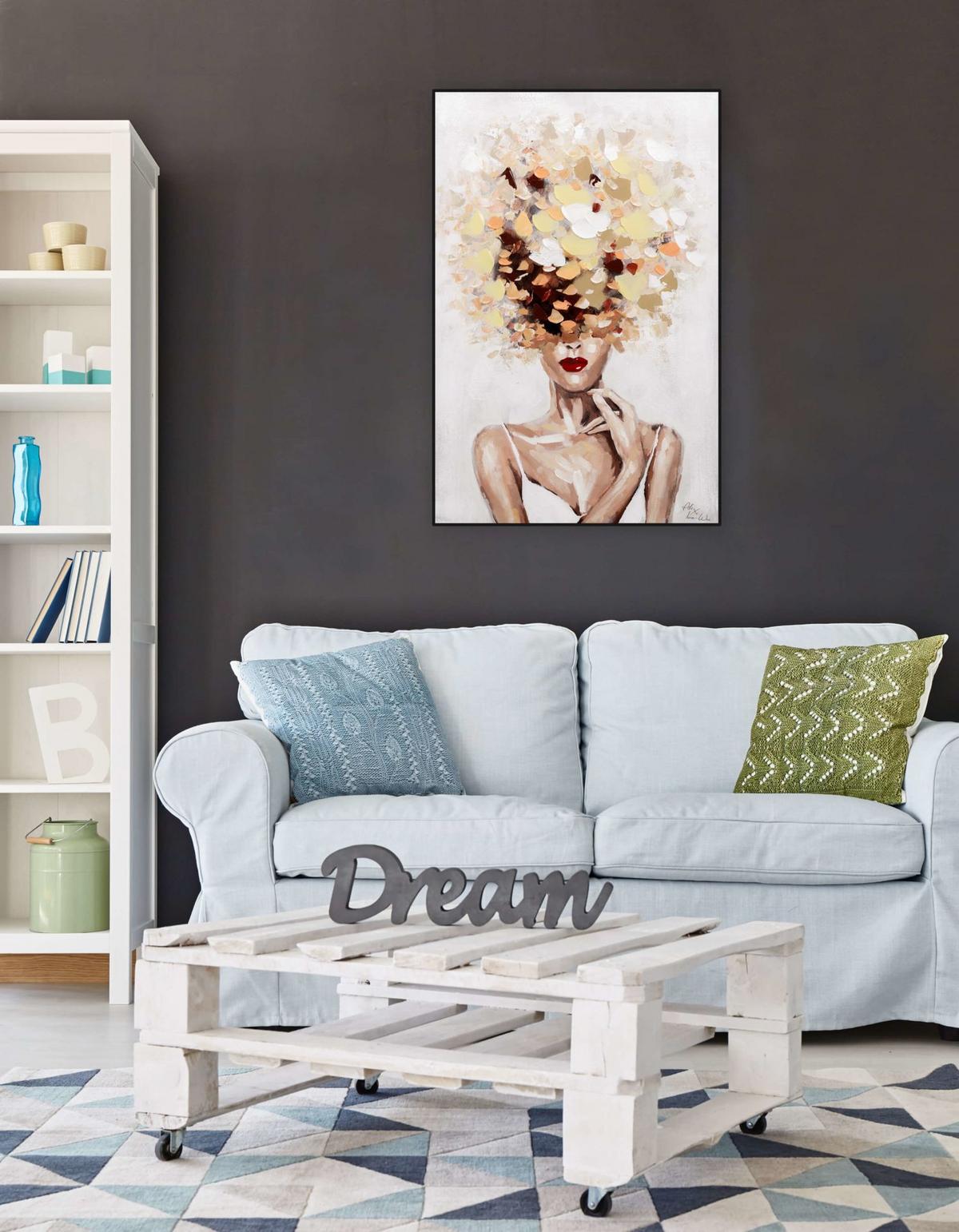 ÖLGEMÄLDE 60/90 cm - Gelb, Holz/Textil (60/90cm) - KUNSTLOFT