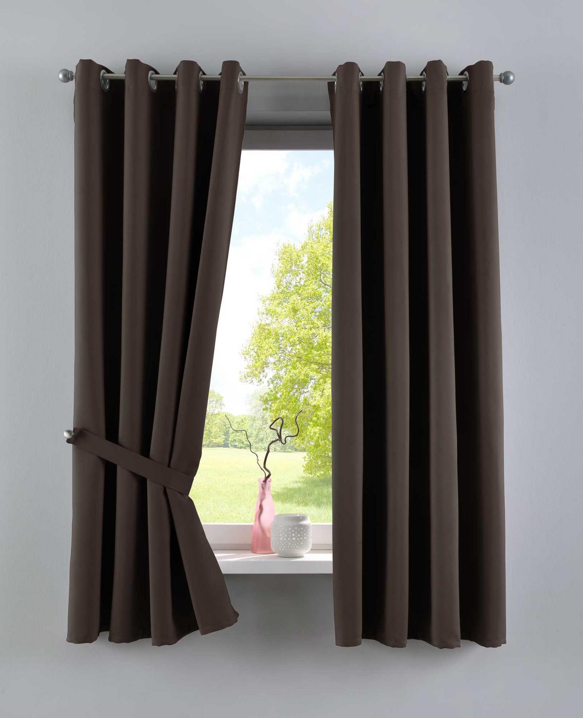 VORHANG »NEW YORK« HxB 245x140 cm Braun - Braun, Textil (140/245cm) - Gardinenbox