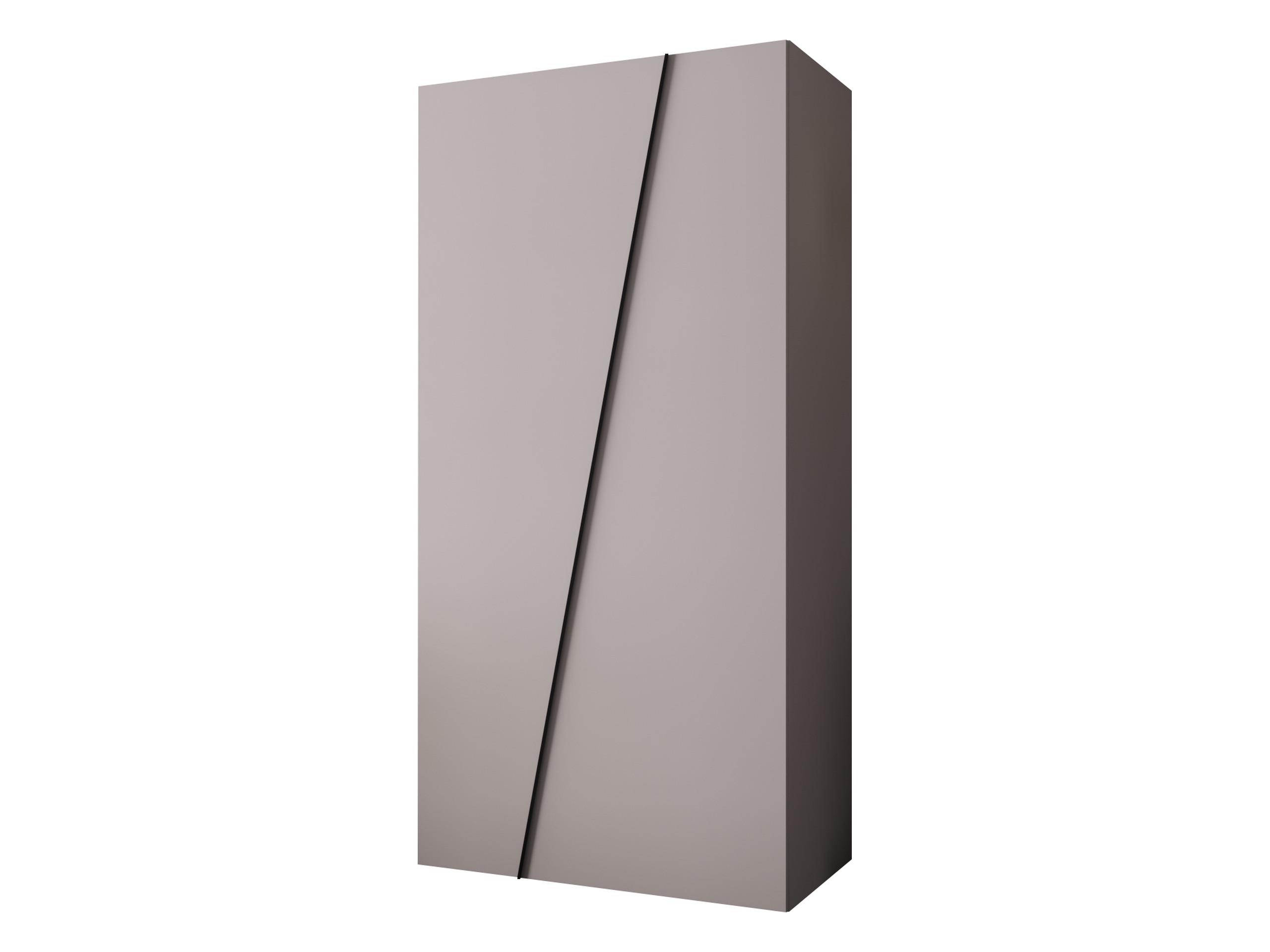 DREHTÜRENSCHRANK Zen 100 cm - Kaschmir/Schwarz, Holzwerkstoff/Kunststoff (100/202/50cm) - MIRJAN24
