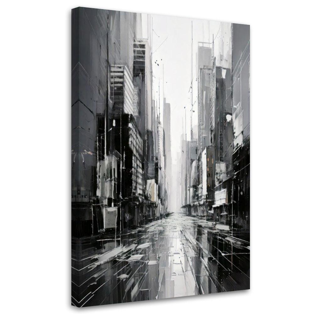 LEINWANDBILD Abstraktion 20x30cm - Schwarz, Textil (20/30cm) - Feeby