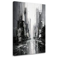 LEINWANDBILD Abstraktion 20x30cm - Schwarz, Textil (20/30cm) - Feeby