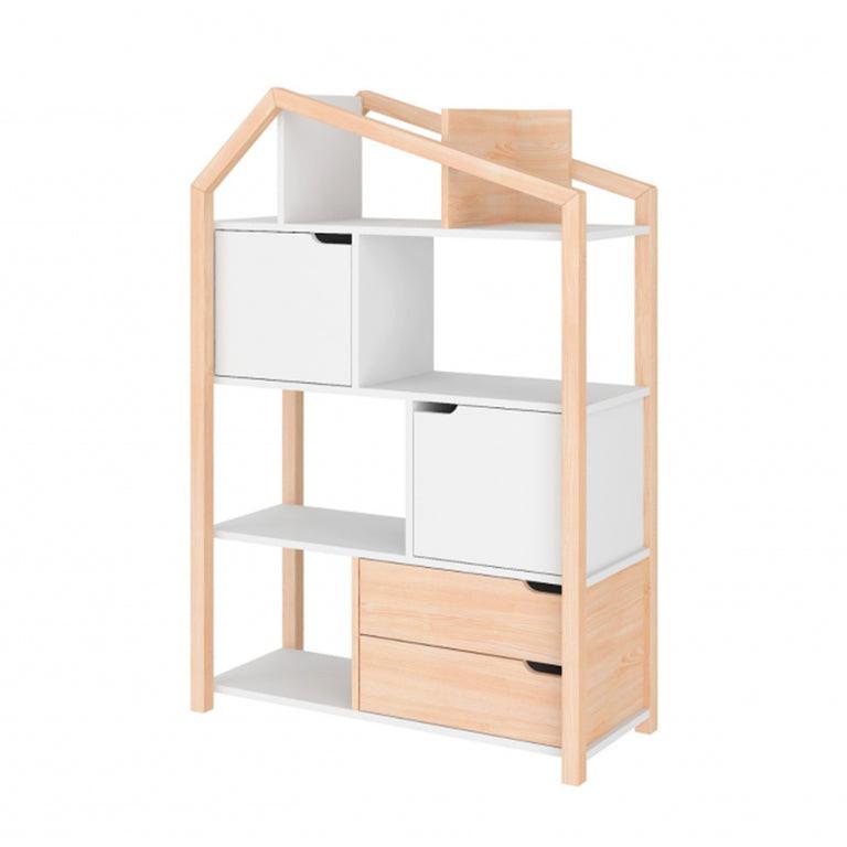 BÜCHERREGAL Holz und Weiß - Weiß, Holzwerkstoff (89/130/31cm) - Petits-meubles