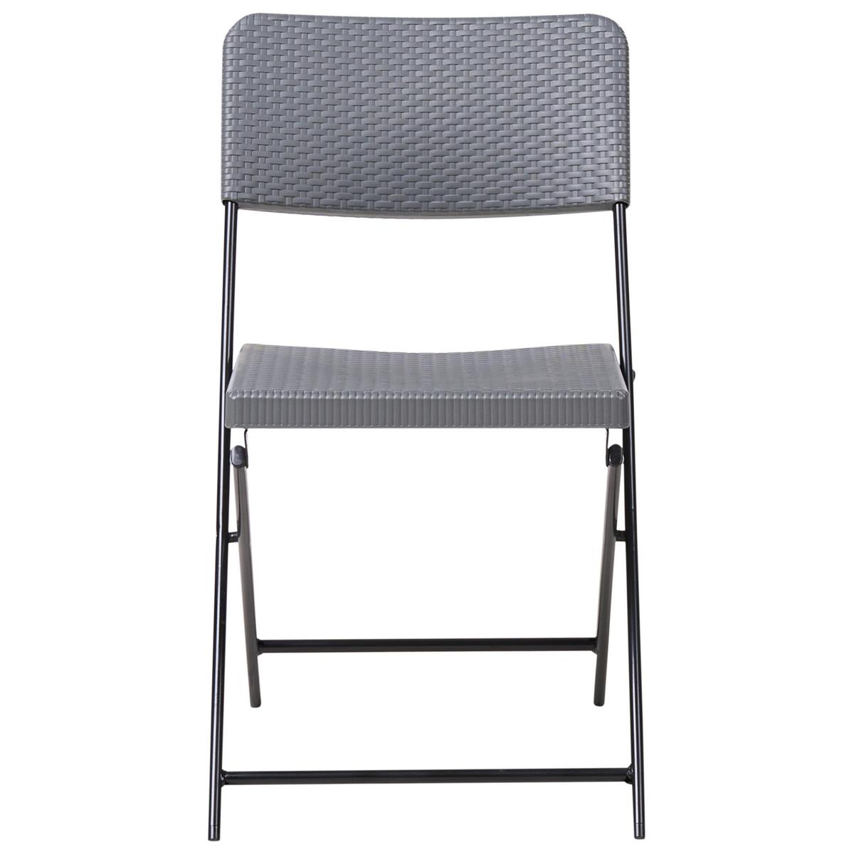 BISTRO-SET klappbar Grau Trappeto Trappeto - Grau, Kunststoff - Beliani