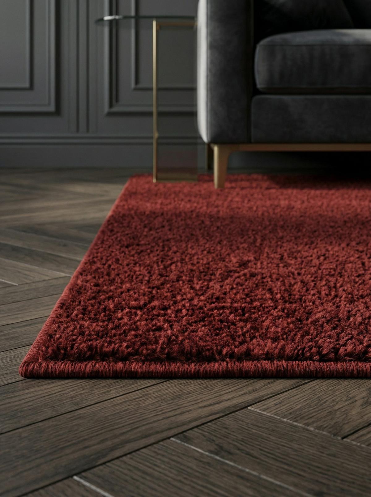 TEPPICH Kurzflor MAIN in Rot, einfarbig, 120 x 170 cm - Rot, Textil (170/120cm) - KADIMA DESIGN