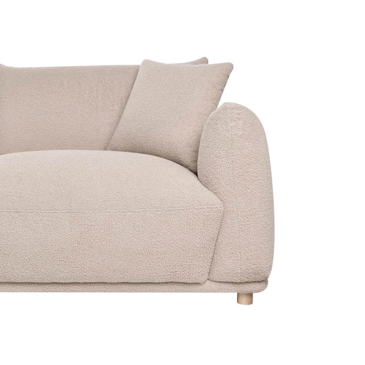 3-SITZER-SOFA Bouclé Beige Jubek - Beige, Textil (214/81/104cm) - Beliani
