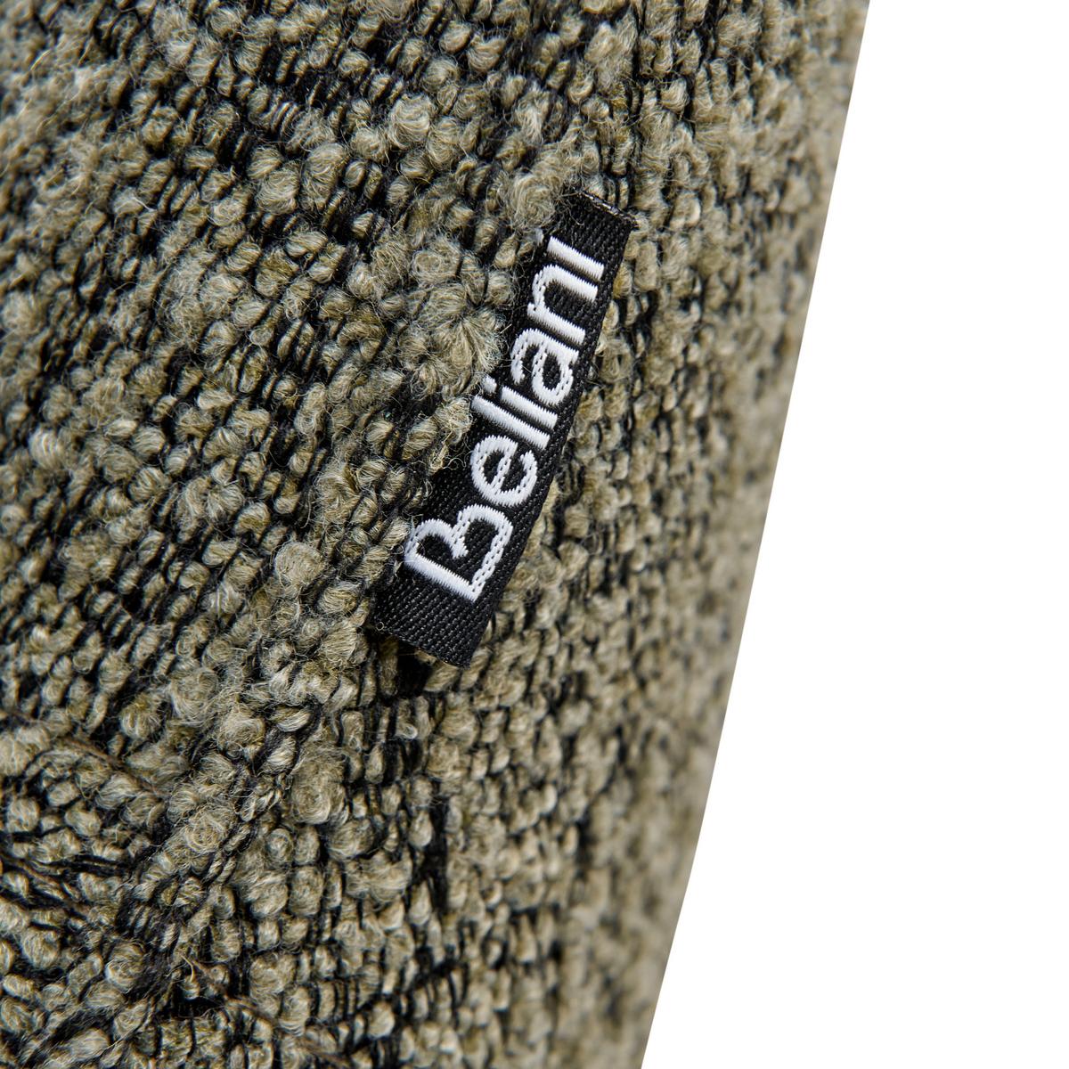 ESSZIMMERSTUHL drehbar Bouclé Grün Moravia - Braun/Grün, Holz/Textil (56/83/66cm) - Beliani