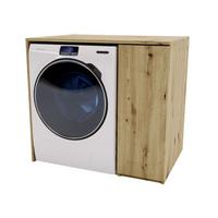 WASCHMASCHINENSCHRANK für Waschmaschine & Wäschetrockner 95/89/66 - Eiche Artisan, Holzwerkstoff (95/89/66cm) - RAUMHIRSCH FURNITURE