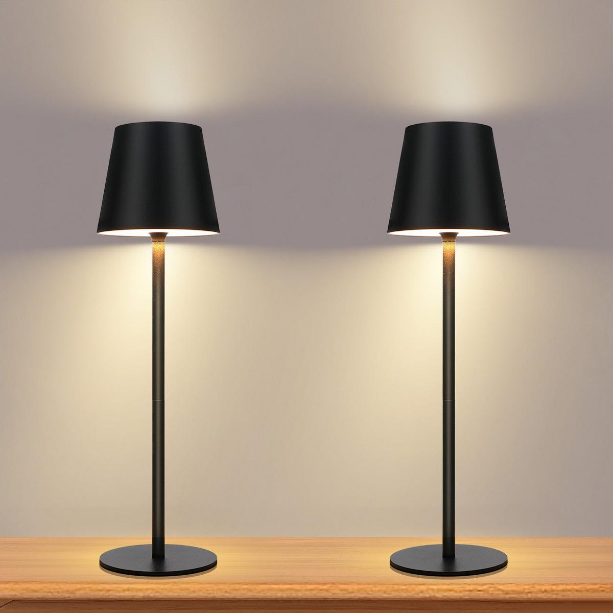 LED-TISCHLEUCHTE Osnabrück(2er-set) 11/11/37.5 cm - Schwarz, Metall (11/11/37.5cm) - Nettlife