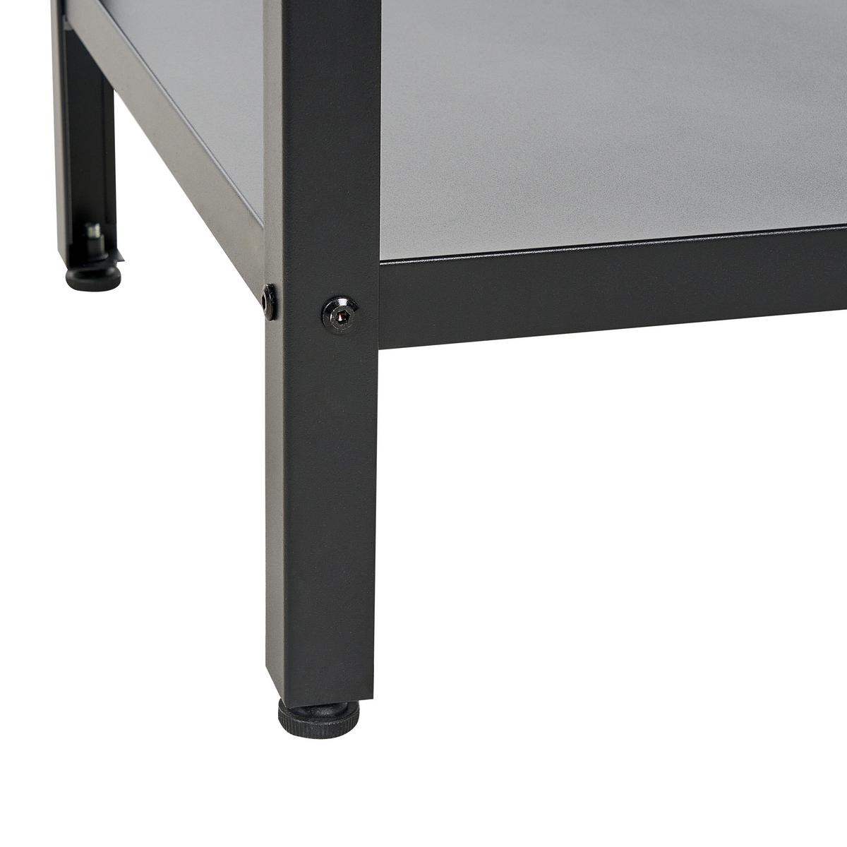 OUTDOOR-KÜCHENINSEL Stahl schwarz 50/50/92 cm Vilama - Silberfarben/Schwarz, Metall (50/90/50cm) - Beliani