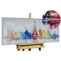 ACRYLBILD HANDGEMALT 120/60 cm - Multicolor/Weiß, Holz/Textil (120/60cm) - KUNSTLOFT